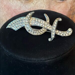 Shriner Masonic Fez Hat Brooch Sword Moon Rhinestones Silver Tone Tassel…